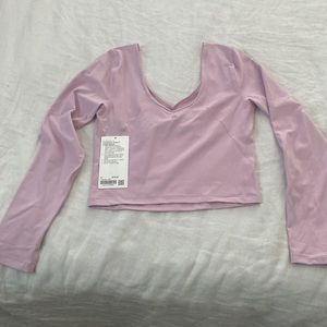 Lululemon align long sleeve crop with scoop neck.